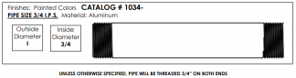 1034 – ¾” IPS Aluminum Pipe