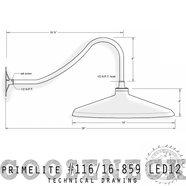 technical drawing; gooseneck #116/16-859