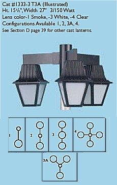 Multi Light Lantern Post Light