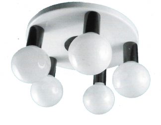 5-Light G-Bulb Fixture - Ceiling Flush
