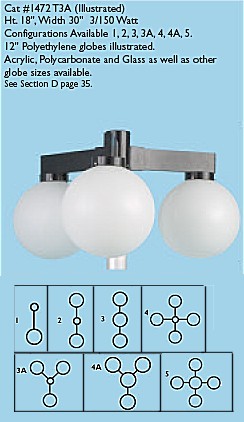 Down Light Globe Post Light with Bar Arms