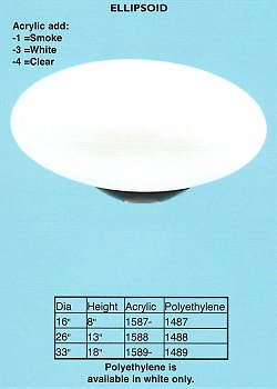 Acrylic Ellipsoid Post Light