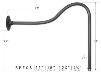 Drop Down Gooseneck Arm