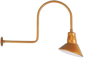 Angled Shade on Large Gooseneck Sign Light