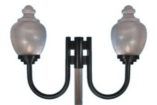 Acorn Lamp on Offset Double Heavy Gauge J Arm