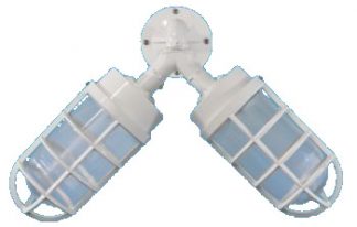 2 Light V Style Industrial Jelly Jar Wall Bracket