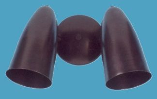 2 bullet shades wall bracket with swivels