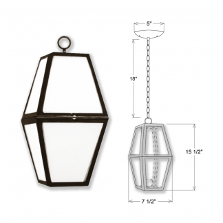 8 Panel Aluminum Lantern Pendant