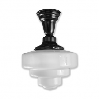 Art Deco Beehive Glass Fixture - Ceiling Flush