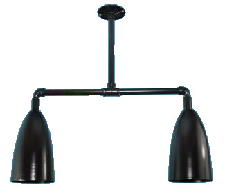 2 Light Industrial Shade Pendant