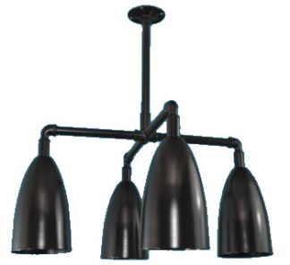 4 Light Industrial Shade Pendant