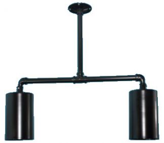 2 Light Industrial Can Pendant