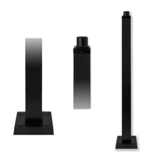 4" Aluminum Square Post with Shoe Base