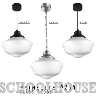 Primelite School House Globe Pendant #254
