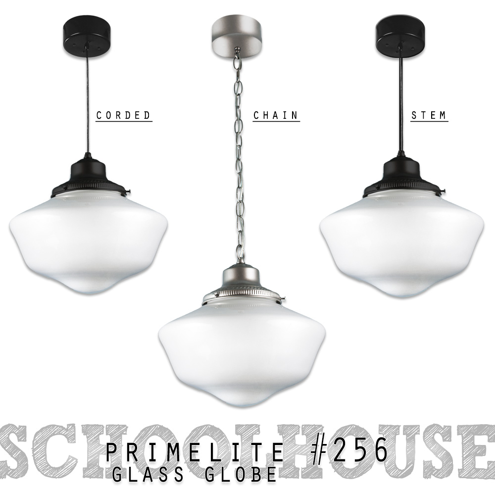 Primelite School House Globe Pendant #254