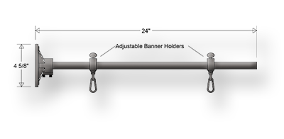 sign banner post mount #100-24 HDC