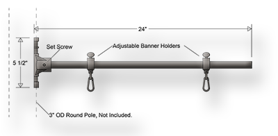 sign banner post mount #100-24 PMA