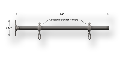 sign banner post mount #100-24