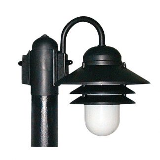 Nautical Post-Top Outdoor Light Fixture 11033 – LED & Incandescent | Black & White | Fade & Rust Resistant