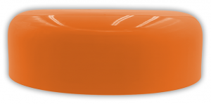 Primelite 11037/16F 15-inch flush mount light in orange powder coat finish