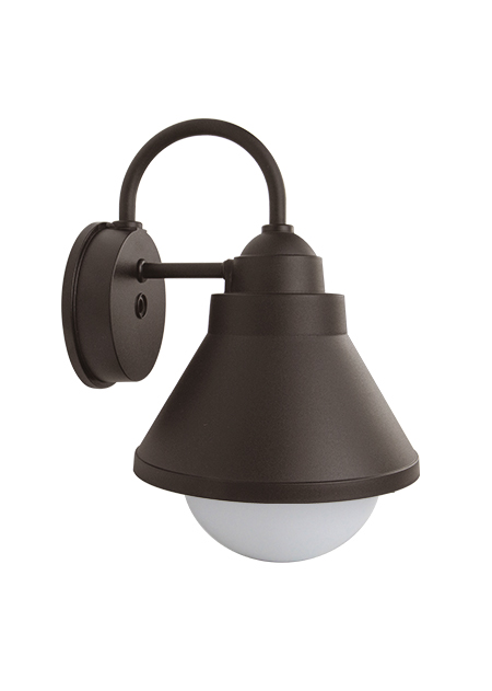 Catalog #11062 Shepard Belle Outdoor Wall Sconce with White Bottom Diffuser - Image 3