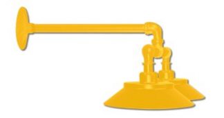 Low Profile Barn LED Shade Short Straight Arm