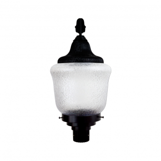 Large Polycarbonate Acorn Street Light with Black Top