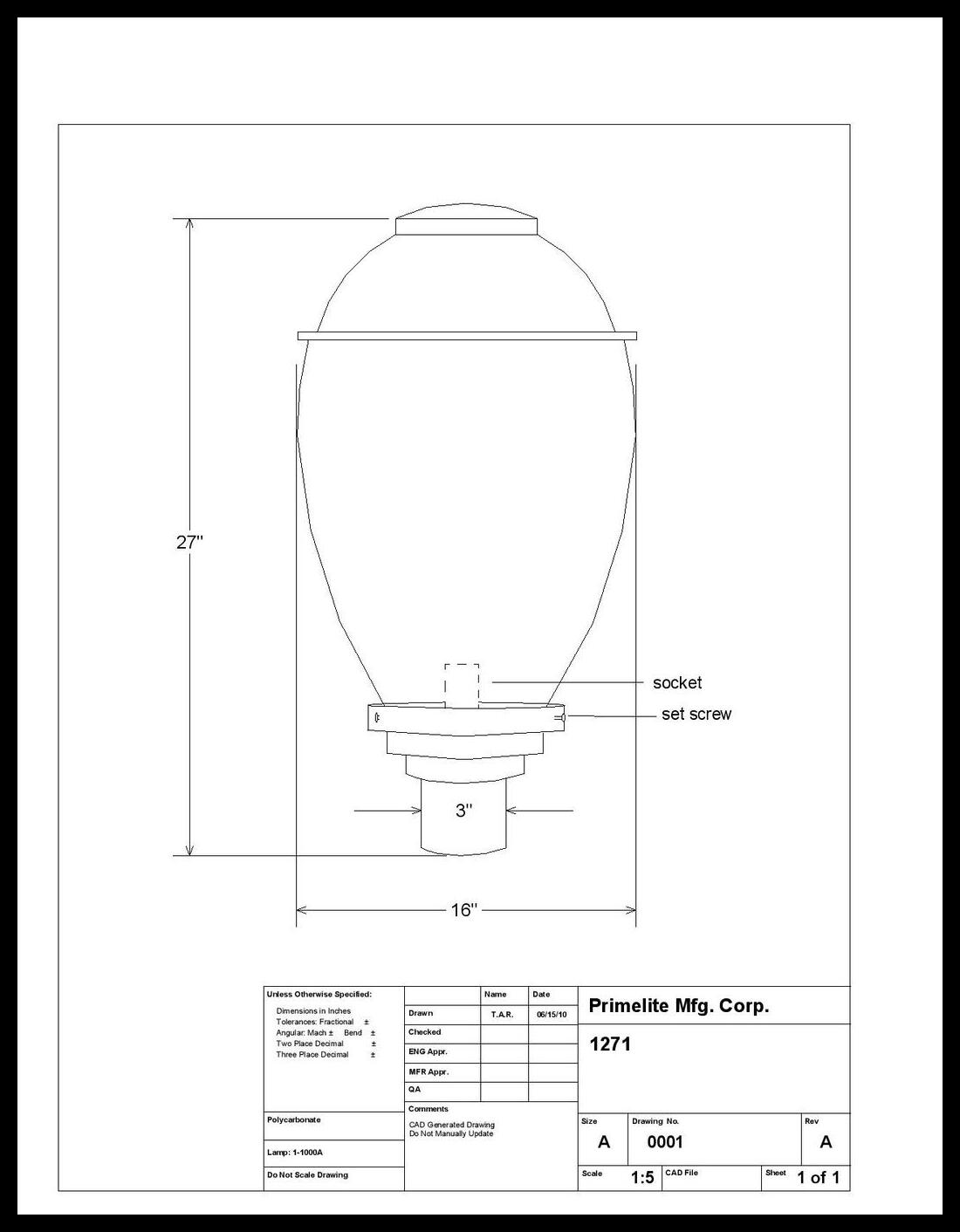 Polycarbonate Black Top Street Light - Image 2