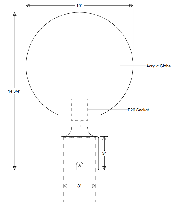 Primelite 1280N technical drawing