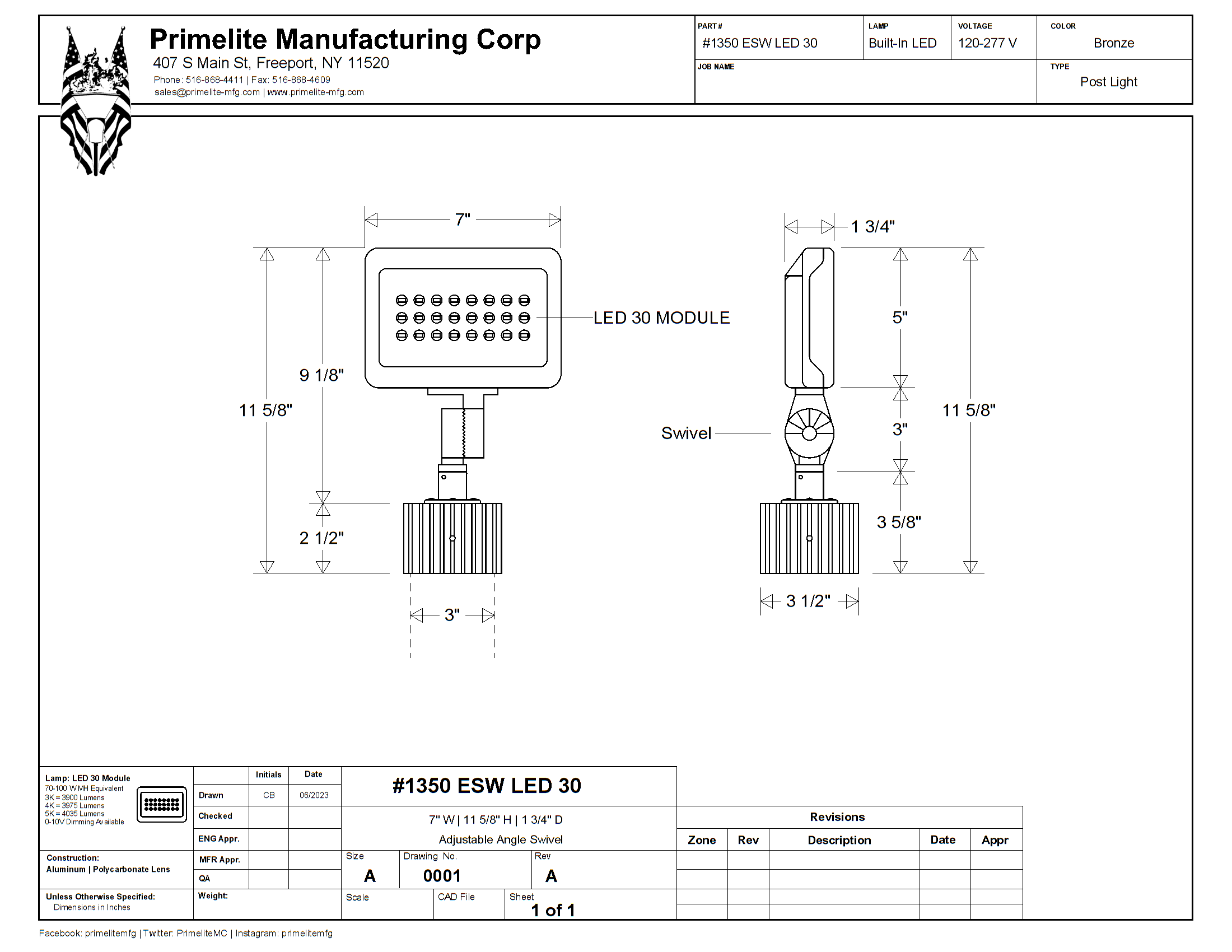 1350 ESW LED 30 Drawing