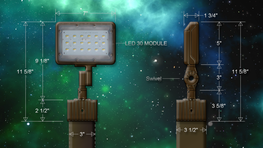 Post Floodlight #1350-ESW LED30