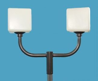 2 Cubes on Bullhorn Outdoor Post Light