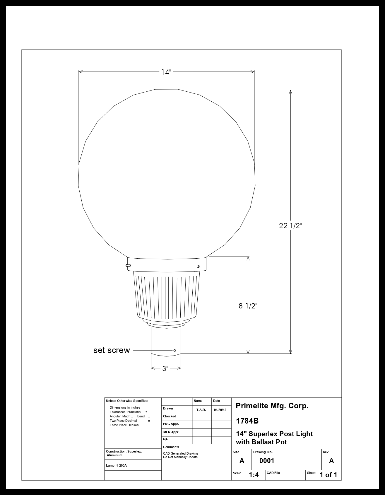 SuperLex Post Light with Ballast Pot - Image 2