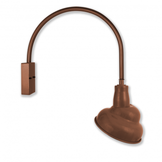 Emblem Shade on Loop Arm Wall Bracket