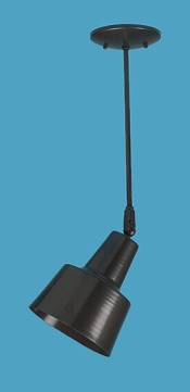 Large Step Shade Pendant on Stem with Swivel