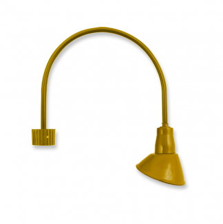 Angled Shade on Loop Arm Post Mount