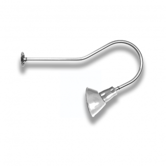 Angled Shade on Bend Back Gooseneck Arm
