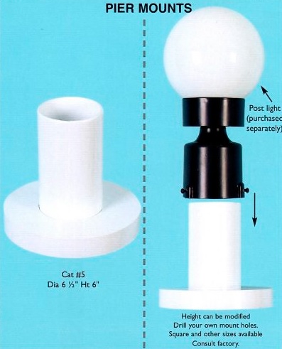 6" Round Pier Mount - Image 2