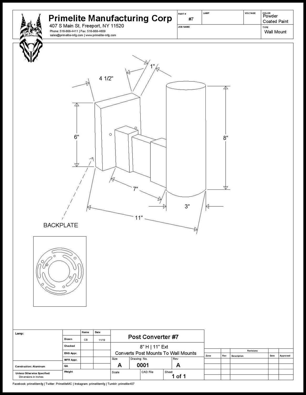 Post Mount to Wall Bracket Mount Converter - Image 2