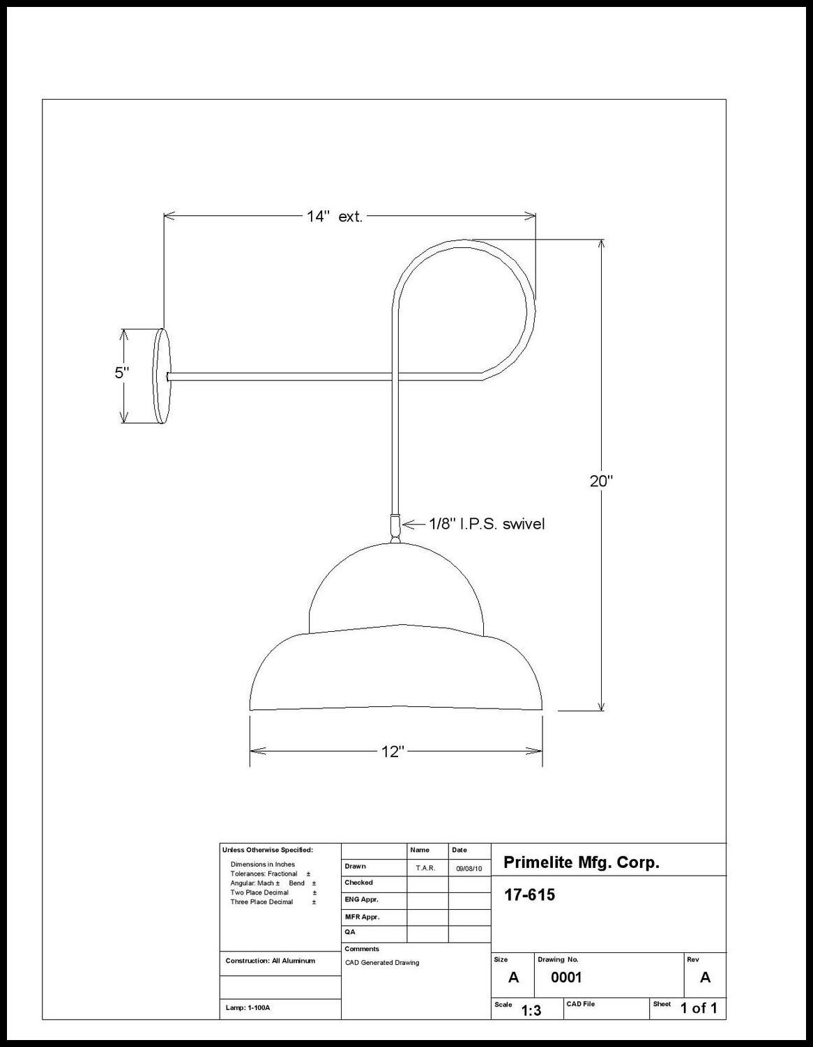 Indoor Emblem Shade on Loop Wall Mount - Image 2
