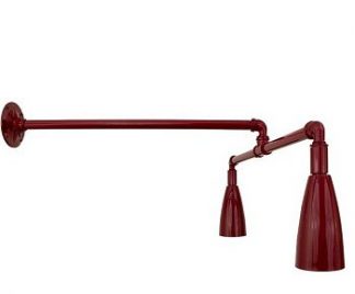 Bullet Shade Head on Straight Double Light Arm