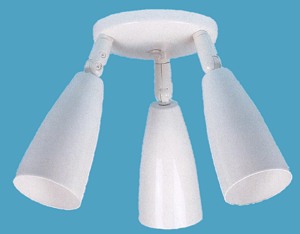 Triple Bullet Shade Ceiling Mount