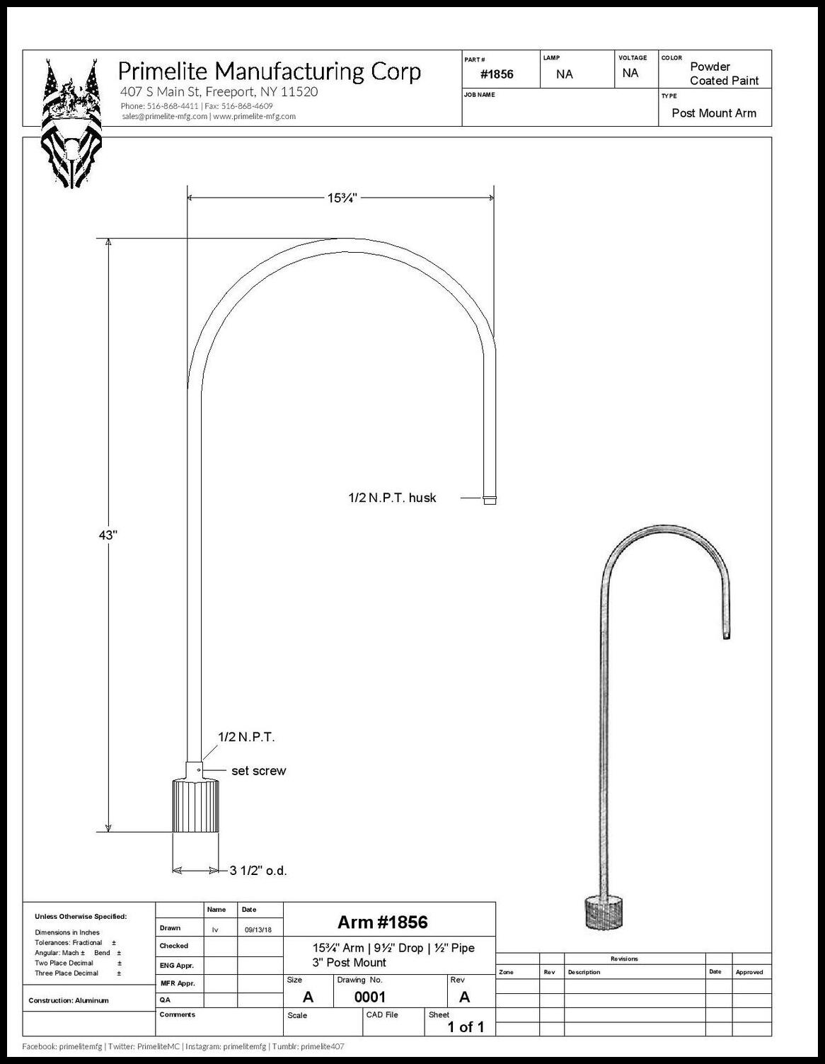 J Arm Post Mount - Image 2