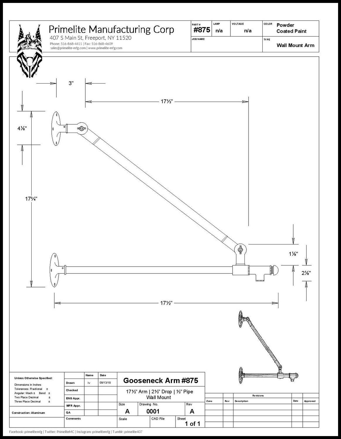 Double Mount Wall Bracket Arm - Image 2