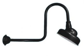 16" Emblem Shade on Heavy Gauge Loop Gooseneck Arm