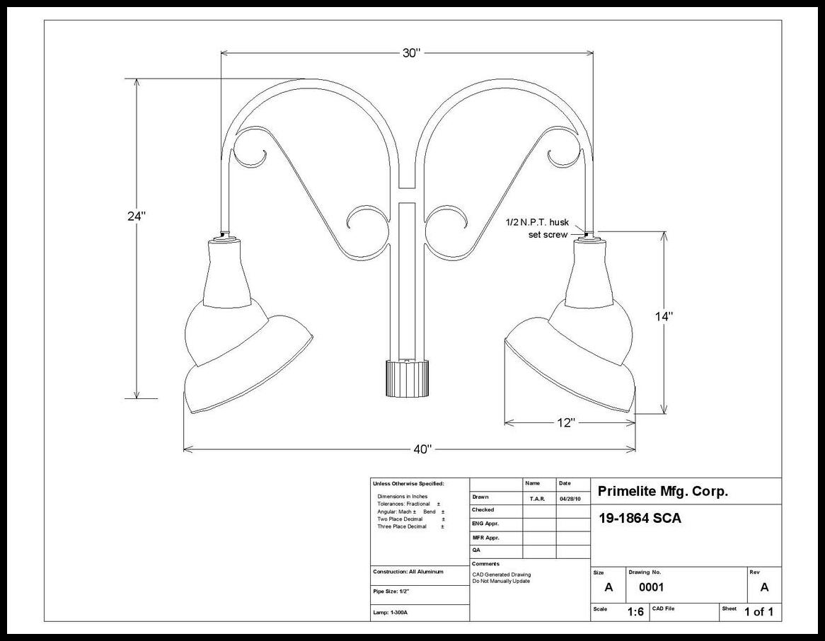 Emblem Shades on Medium Decorative Double J Arm Post Mount - Image 2