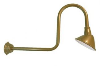 12.5" Angled Shade on Heavy Gauge Loop Gooseneck Arm