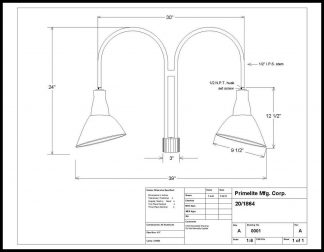 Two Angled Shades on Medium Double J Arm Post Mount