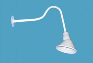Angled Shade on Dropdown Gooseneck Arm