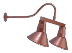 Angled Shades on Double Light Gooseneck Arm